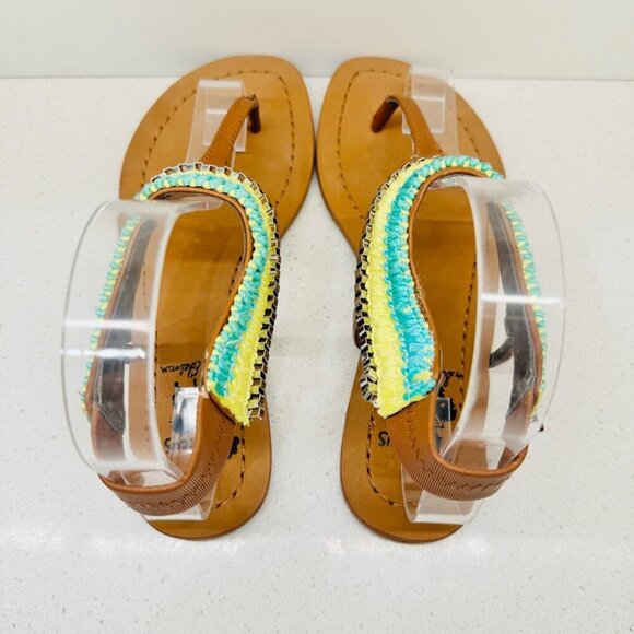 Circus by Sam Edelman Flip Flop Bailey Sandal T Strap Beaded Embroidered Sz 6 M - Picture 14 of 15